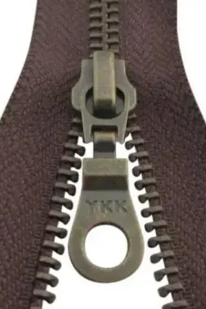 YKK Deelbare Koper Ritsen -50 cm-570 - Bruin Laatste Versie