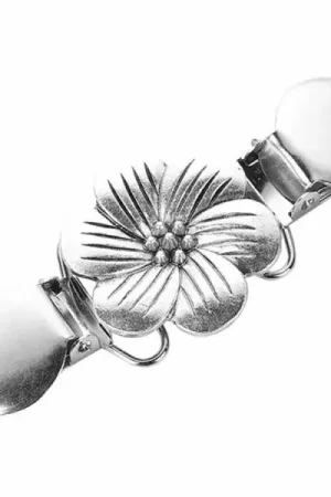 Vest-/Noorse Sluiting - Silver Flower Seizoensaanbieding