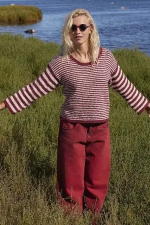 Bretons gestreepte zomertrui Chloé breien - Lang Yarns breipakket Speciale Aanbieding