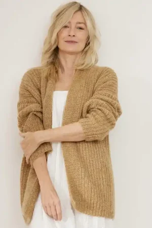 Damesvest met glitter breien - Lana Grossa breipakket Weekendaanbieding