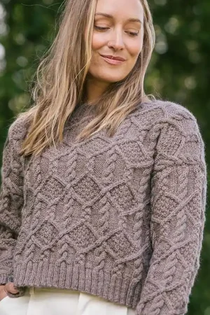 Kabeltrui Vietto voor dames breien - Novita breipakket Premium