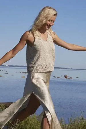 Zomer topje Camilla breien - Lang Yarns breipakket Exclusieve Aanbieding