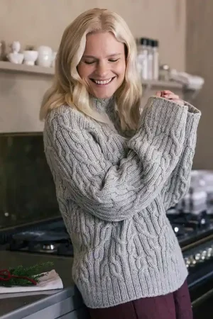 Bestseller Damestrui Hilja met kabels breien - Novita breipakket