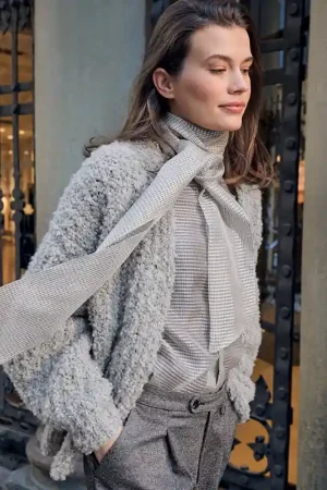 Bouclé damesvest Orsetto breien - Lana Grossa breipakket Direct Verzonden