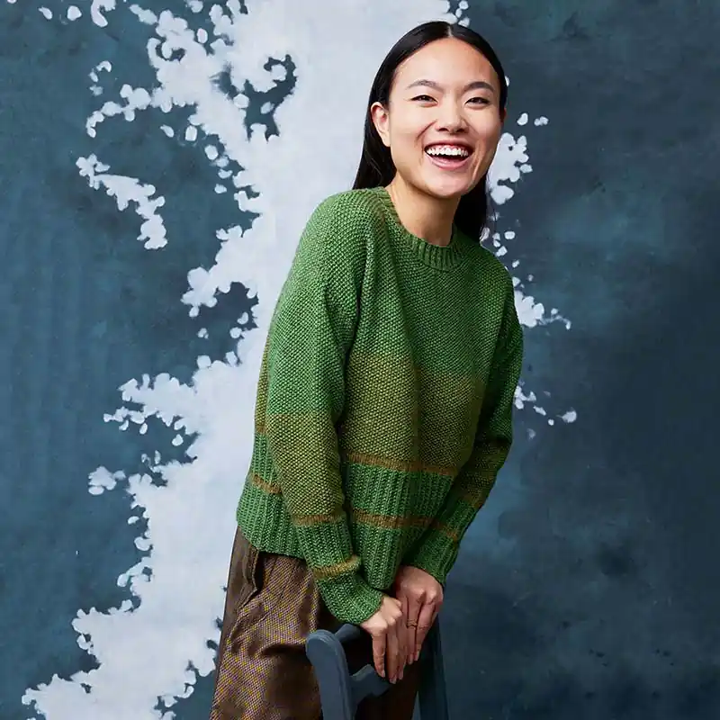 Speciale Aanbieding Damestrui Timea met gerstekorrel breien - Lang Yarns breipakket