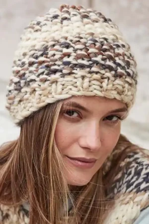 Direct Verzonden Gerstekorrel dames muts breien - Lana Grossa breipakket