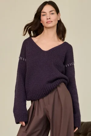 Op = Op Damestrui met V-hals breien - Lana Grossa breipakket