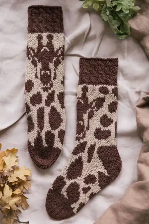 Giraf sokken kinderen breien - Novita breipakket Bestel Nu