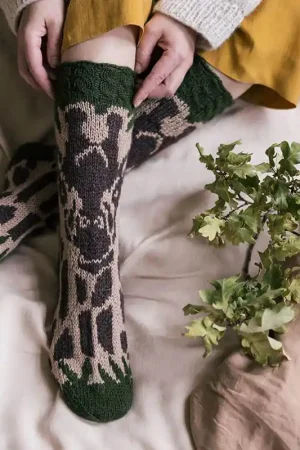 Giraf sokken volwassenen breien - Novita breipakket Alleen Vandaag