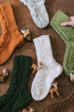 Kabel sokken breien 4 paar - Novita breipakket Beperkt Aanbod