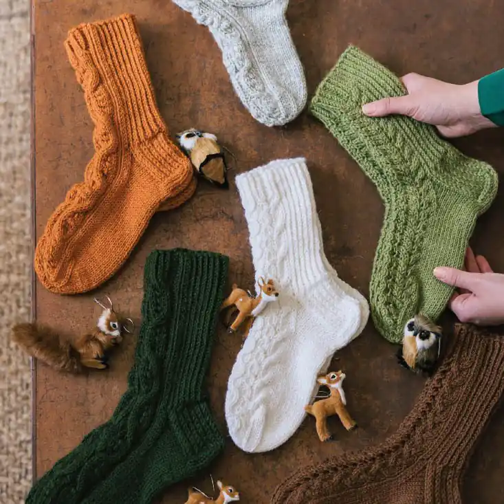 Kabel sokken breien 4 paar - Novita breipakket Beperkt Aanbod