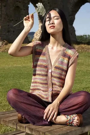 Tijdelijk Beschikbaar Gilet spencer True North breien - Lang Yarns breipakket