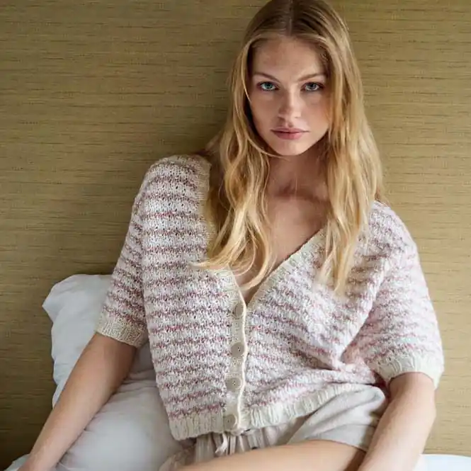 Zomers damesvest met reliëfsteek breien - Lana Grossa breipakket Populair