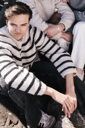 Gestreepte herentrui Halaus - Novita breipakket Snelle Levering