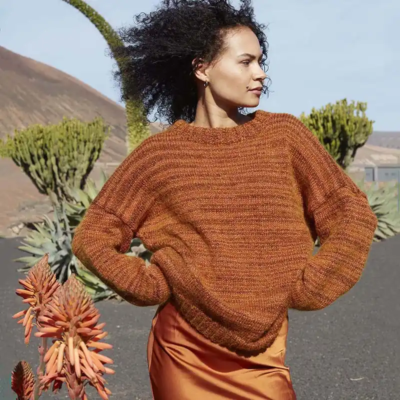 Betaalbaar Damestrui Glamour breien - Lang Yarns breipakket