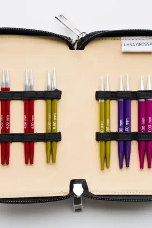 Veilige Betaling Lana Grossa Vario Rainbow - verwisselbare rondbreinaaldenset kort aluminium