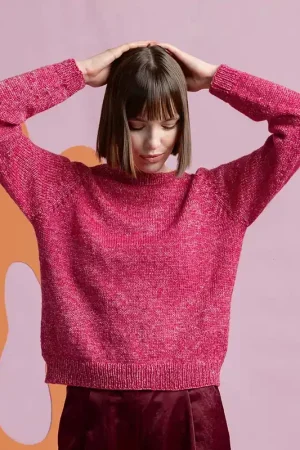 Actieprijs Trui Carsta top down breien - Lang Yarns breipakket