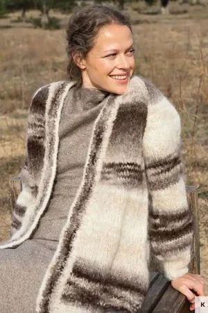 Warm damesvest breien - Katia breipakket Op = Op