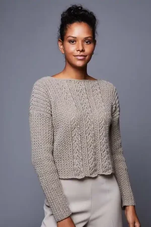 Damestrui met ajourpatroon breien - Lamana Milano breipakket Gereduceerde Prijs