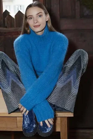 Beperkte Voorraad Coltrui voor dames breien - Lang Yarns Wooladdicts Honor breipakket