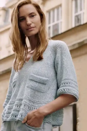 Zomertruitje met zakken breien - Lana Grossa Bella breipakket Speciale Aanbieding