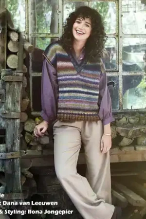 Op = Op Oversized spencer breien - Lang Yarns Cloud breipakket