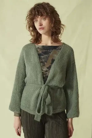 Tijdelijk Beschikbaar Alpaca wikkelvest breien - Lang Yarns Suri Alpaca breipakket