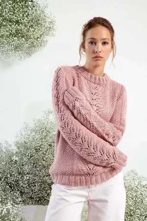 Bestseller Katoenen damestrui met ajour patroon breien - Lang Yarns Amira breipakket