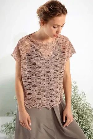 Zomertopje dames breien - Lang Yarns Crealino breipakket Finale Uitverkoop