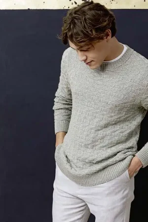 Direct Verzonden Zomerse herentrui breien - Lang Yarns Norma breipakket