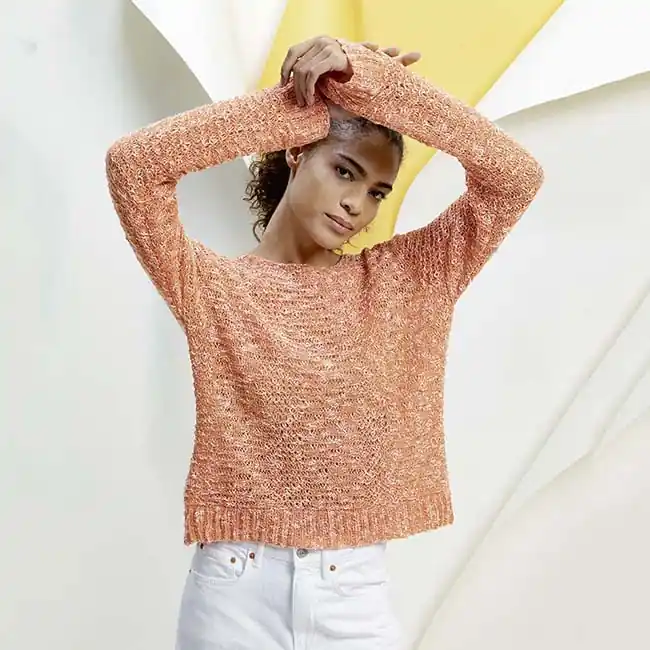 Zomertruitje Lotus voor dames breien - Lang Yarns breipakket Beperkt Aanbod