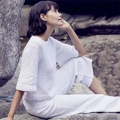 Rechtstreeks Van De Fabrikant Damestrui korte mouw breien - Lang Yarns breipakket