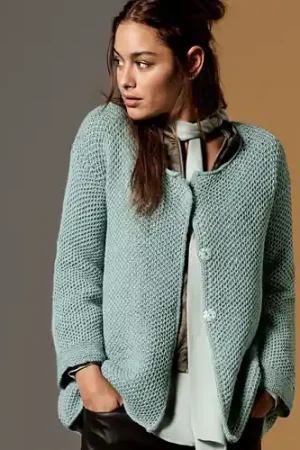 Damesvest breien van 100% Merino - breipatroon Premium