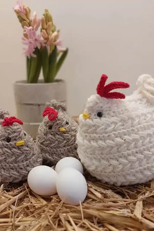 Express Levering Kippen familie haken - Hobby Gigant haakpakket