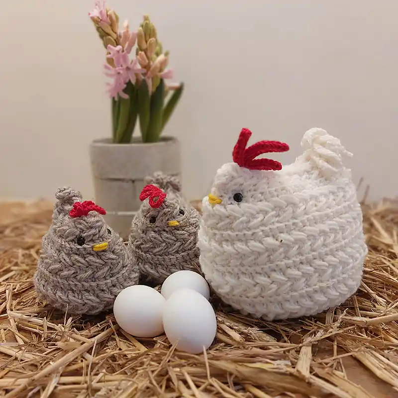 Express Levering Kippen familie haken - Hobby Gigant haakpakket