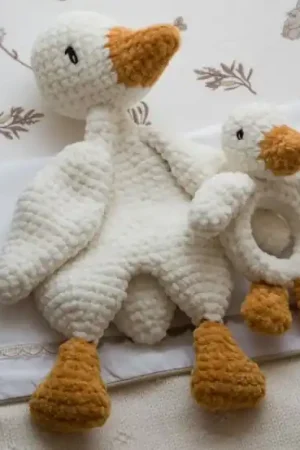 Koopje Gans Guus knuffeldoek haken - Silvia's haakpakket