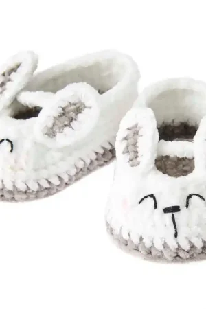 Aanbieding Baby slofjes konijn haken - Rico Design haakpakket