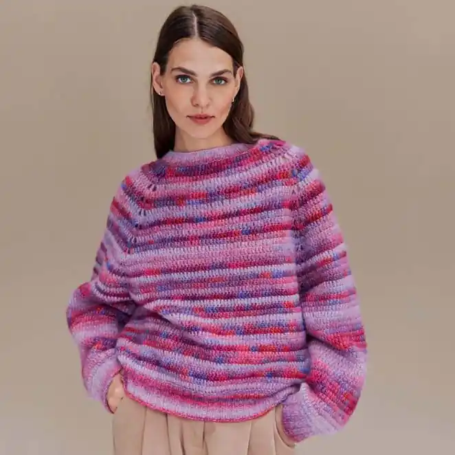 Damestrui top down haken - Lana Grossa Picasso haakpakket Gecertificeerd