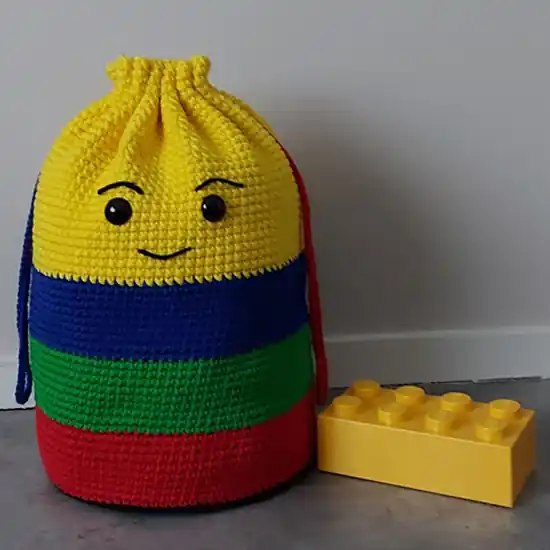 Merkproduct Speelgoed tas Mads met trekkoord haken - Hobby Gigant haakpakket