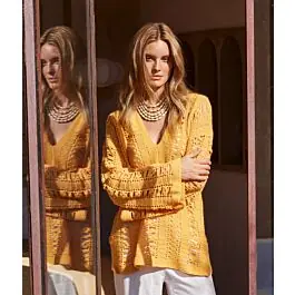 Seizoensaanbieding Lana Grossa dames tuniek haken van Ecopuno (F71,M6)