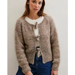 Bestel Nu Phildar dames vest met strikjes breien van Phil Chic (262,m16A)