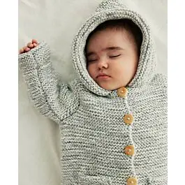 Beste Prijs Phildar baby vestje met capuchon breien van Phil Lambswool (m254,m10)
