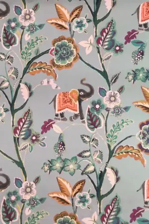 Zware Katoen Olifant & Bloem Turquoise Aanbieding