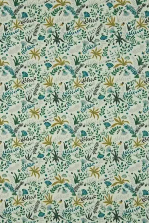 Veilige Betaling Tricot Katoen Leaves Dusty Green