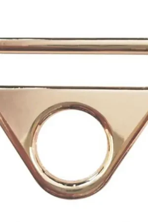 Weekendaanbieding Metalen D-Ring Driehoek Goud 40 mm (2 stuks)