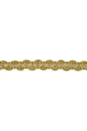 Weekendaanbieding Zigzag Band Lurex - Goud 22 mm