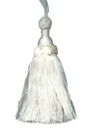 Alleen Vandaag Sleutelkwast Chenille - Wit 10 cm