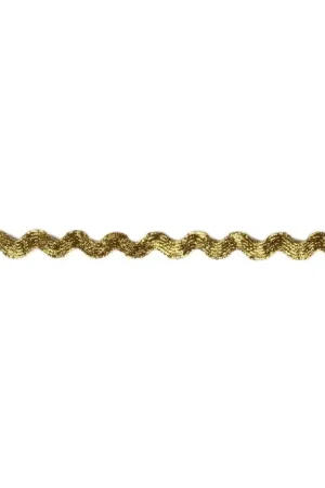 Zigzag Band Lurex - Geel Goud 5 mm Goedkoop