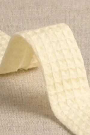 Wafel Biasband Katoen - Ecru 27 mm Beperkt Aanbod