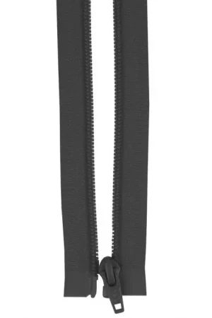 Alleen Vandaag Spiraalrits Nylon YKK Deelbaar 6 mm Kolen Grijs